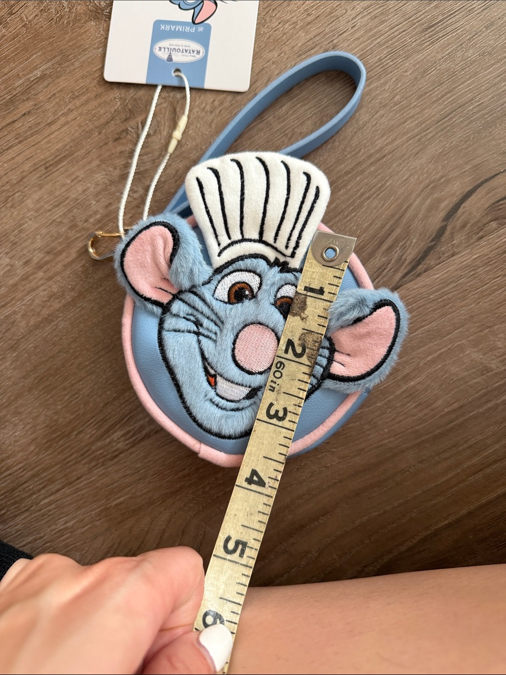 NWT Ratatouille Disney Blue & Pink Chef Mouse Wristlet Coin Pouch - Picture 3 of 4